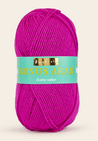 Sirdar Hayfield Bonus Aran Worsted weight acrylic yarn color magenta 564