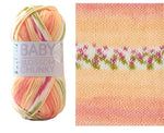 hayfield baby blossom self patterning acrylic nylon blend yarn in the color  Orange Blossom