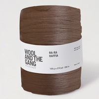 Wool and the Gang Ra-Ra Raffia yarn in the color Espresso
