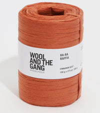 Wool and the Gang Ra-Ra Raffia yarn in the color Cinnamon Dust