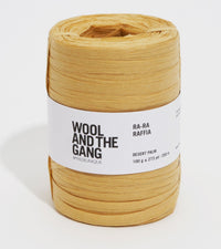Wool and the Gang Ra-Ra Raffia yarn in the color Desert Palm