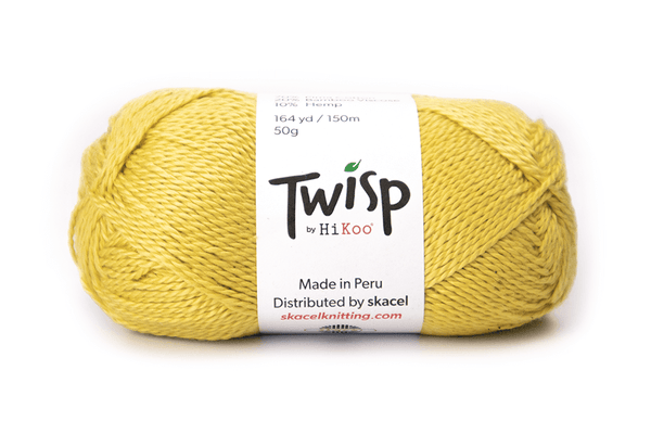 HiKoo Twisp sport weight yarn in the color Daffodil 6005