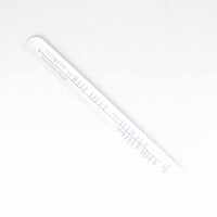 White colored sock sizing ruler 