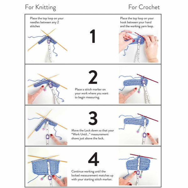 instructions on how to use the work until measuring tape