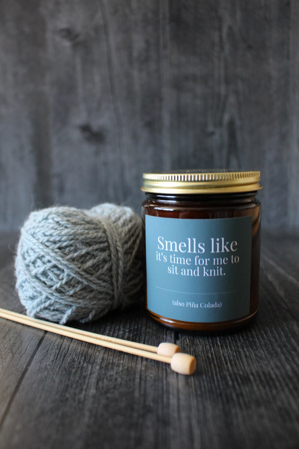 Hand-Poured Coconut Soy Wax Candles For Knitters