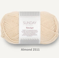 Sandnes Garn Sunday fingering weight 100% merino yarn in the color almond 2511