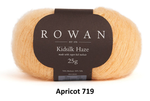 Rowan Kidsilk Haze Yarn in the color apricot 719