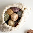 Flax & Twine - Trellis Stitch Drawstring Back Kit (with needles)