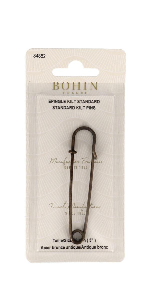 Bohin 3" Kilt Pin in Antique Bronze