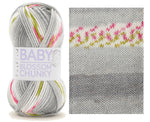 hayfield baby blossom self patterning acrylic nylon blend yarn in the color  Budding Babe