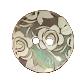 Shell Button with Laser Etched Roses 20mm