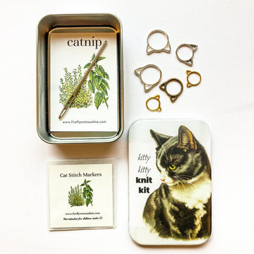 Kitty Kitty Knit Kit and Stitch marker storage