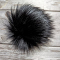 Faux Fur Pom Pom with Ties