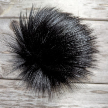 Faux Fur Pom Pom with Ties