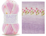hayfield baby blossom self patterning acrylic nylon blend yarn in the color Little Lavender