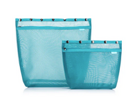 dellaQ standing oh snap bag large and extra large in the color teal