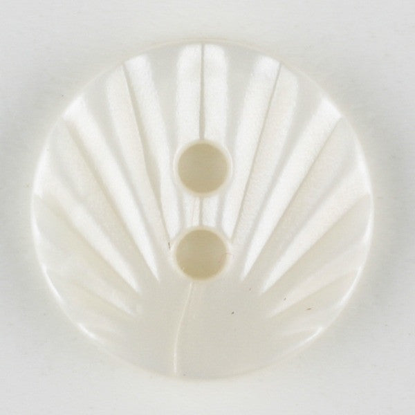 Cream Shell Pattern Button 13mm