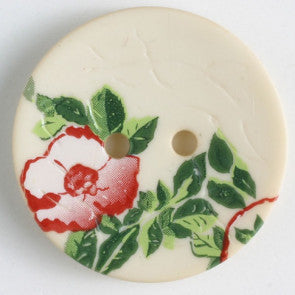 Polyamide button with Rose 23mm