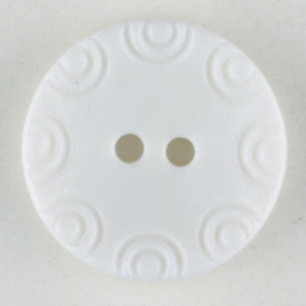 White plastic 2 hole button 13mm