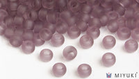 Miyuki 6/0 glass seed beads in the color 142F Transparent Frost Lilac