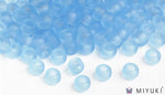 Miyuki 6/0 glass seed beads in the color 148F Transparent Frost Light Blue