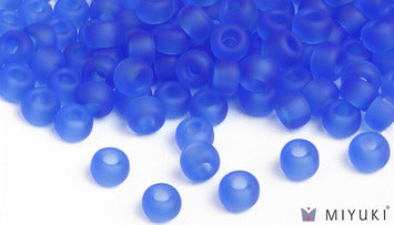 Miyuki 6/0 glass seed beads in the color 150F Transparent Frost Cornflower