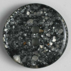 Black Round Fashion Button 15mm