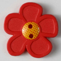 Red Daisy Button 20mm