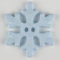 Blue Snowflake Button 20mm