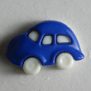 Novelty Blue Car Button with shank 20mm