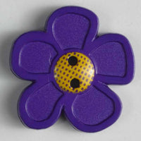 Purple Daisy Button 28mm