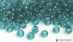 Miyuki 6/0 glass seed beads in the color 2405 transparent Teal