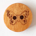 Butterfly wooden button 18mm