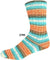 Online Supersock 4 ply self striping sock yarn in the color 2795 orange Aqua white