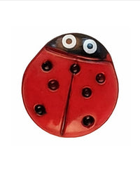 Ladybird Button 15mm with shank