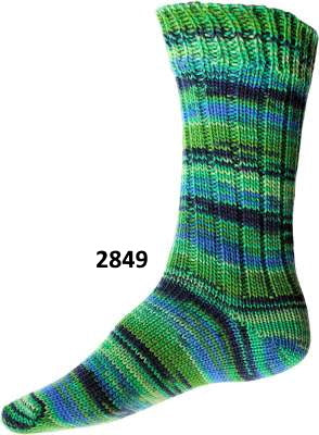 ONline Supersocke 8 ply fach sock yarn in the color 2849 Greens