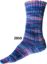 ONline Supersocke 8 ply fach sock yarn in the color 2850Blue Pink 