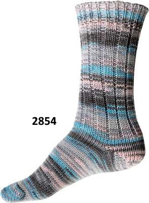 ONline Supersocke 8 ply fach sock yarn in the color 2854 greys blue