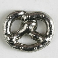 Pretzel Metal Button with shank 20mm