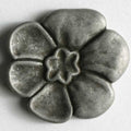 Flower Metal button with shank 23mm