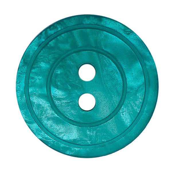 Polyester button Pearl Effect teal 20mm