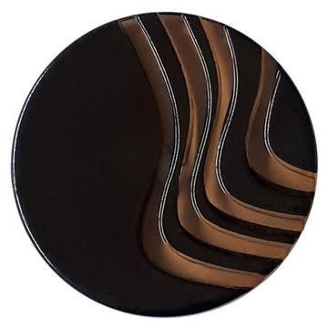 Acrylic Glass Button with shank Brown 25mm