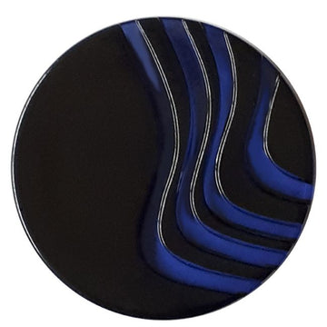 Acrylic Glass Button with shank Royal Blue 25mm