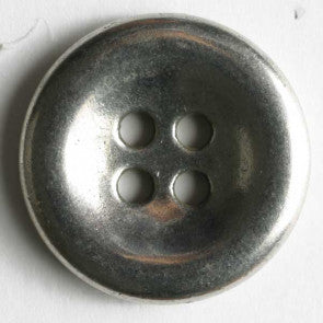 Antique Silver Full Metal Round button 18mm