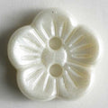 Polyamide White Floral button 14mm