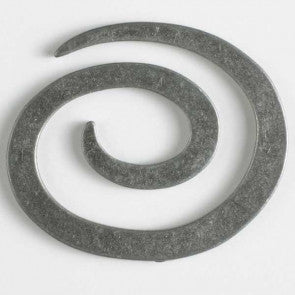 Antique Tin Metal Spiral Closure button 50mm