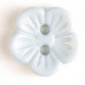 Light Blue Flower Button 14mm