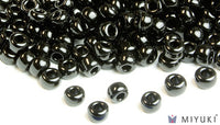 Miyuki 6/0 glass seed beads in the color 401 Opaque BlackMiyuki 6/0 glass seed beads in the color 401 Opaque Black