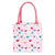 reusable gift bag mini tote knitting project bag - hearts