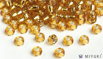 Miyuki 6/0 glass seed beads in the color 4 Silverlined GoldMiyuki 6/0 glass seed beads in the color 4 Silver lined Gold